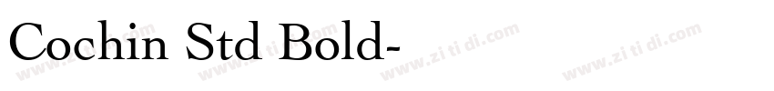 Cochin Std Bold字体转换